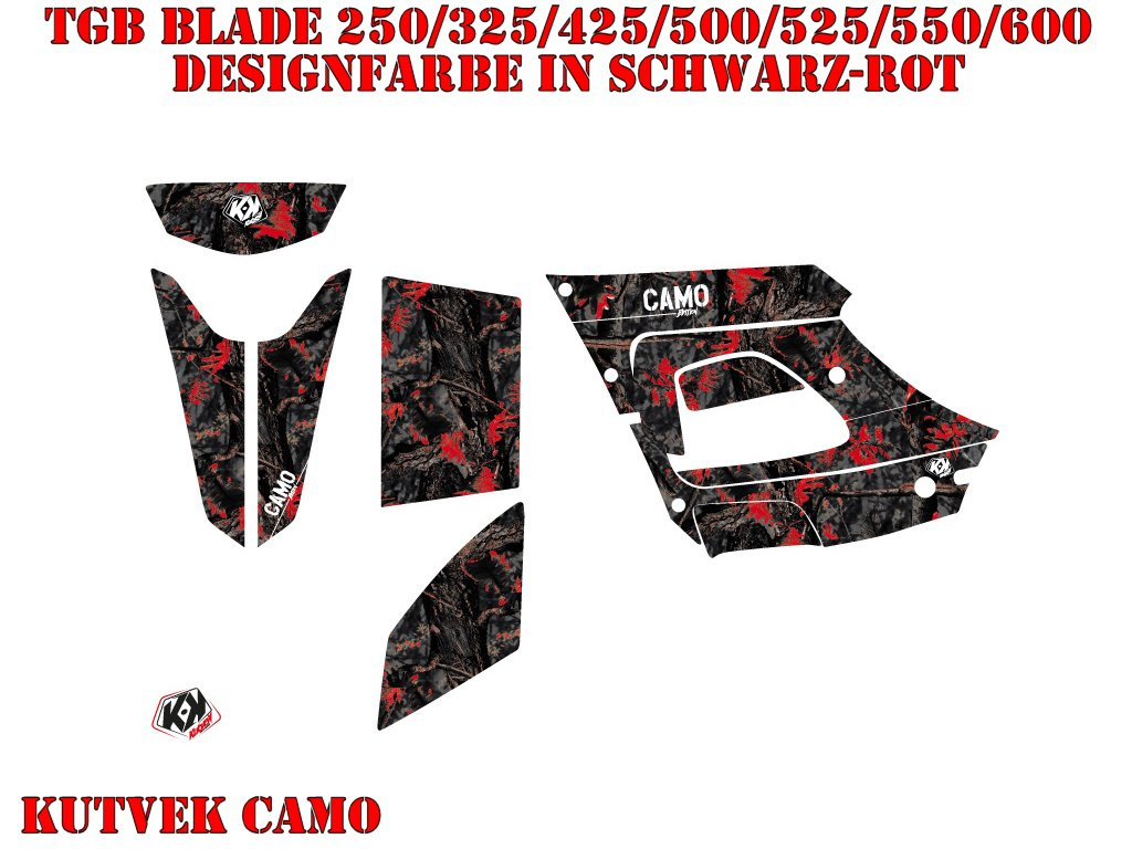 Camo Schwarz-Rot für TGB Blade altes Modell